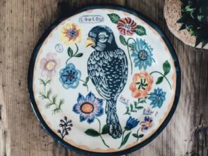 Vintage Wood Dinner Plate
